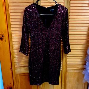 Express three quarter sleeve cocktail dress